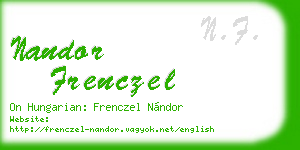 nandor frenczel business card