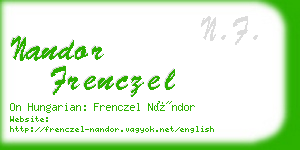 nandor frenczel business card